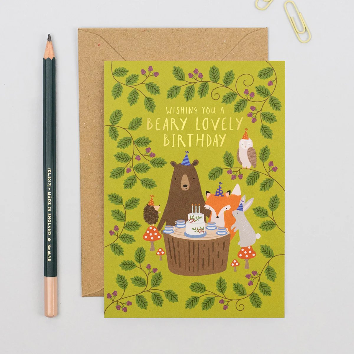 Mifkins Woodland Party Birthday Card