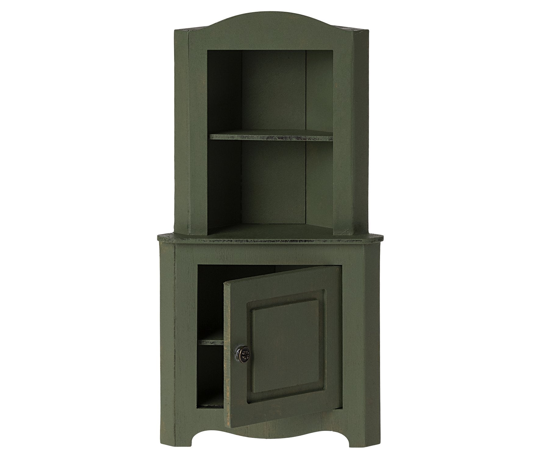 Maileg Miniature Corner Cabinet - Dark Green