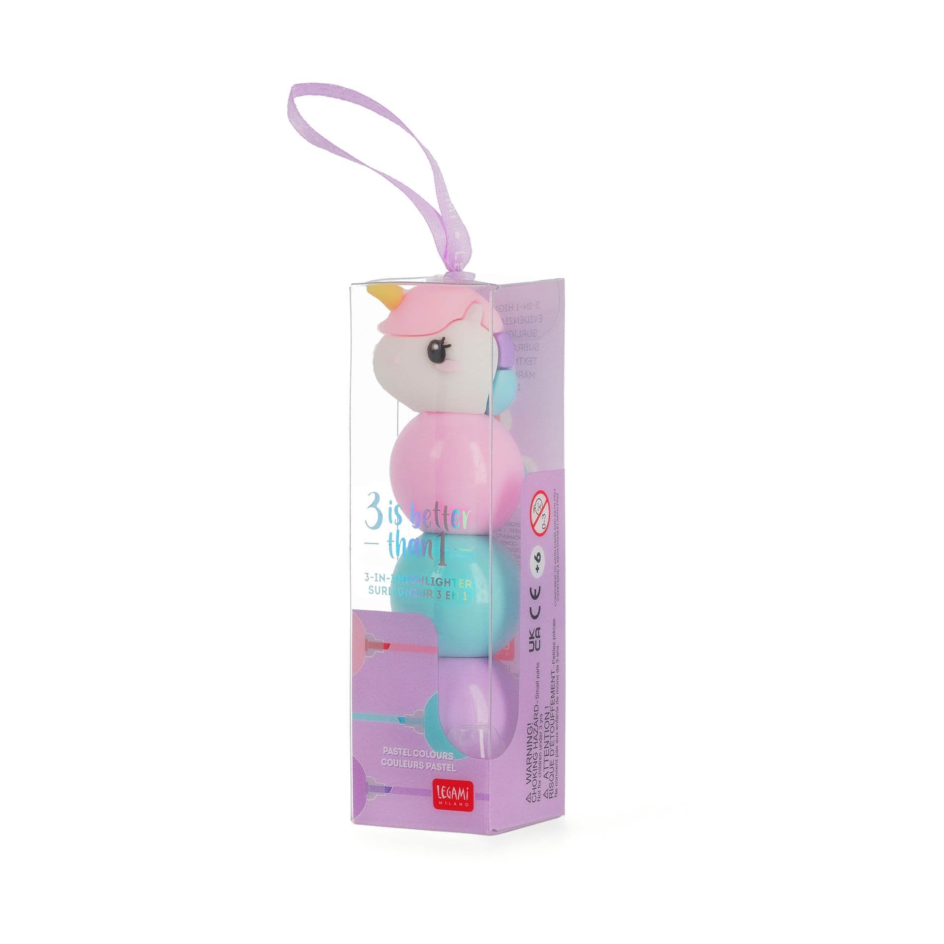 Legami 3-In-1 Highlighter - Unicorn