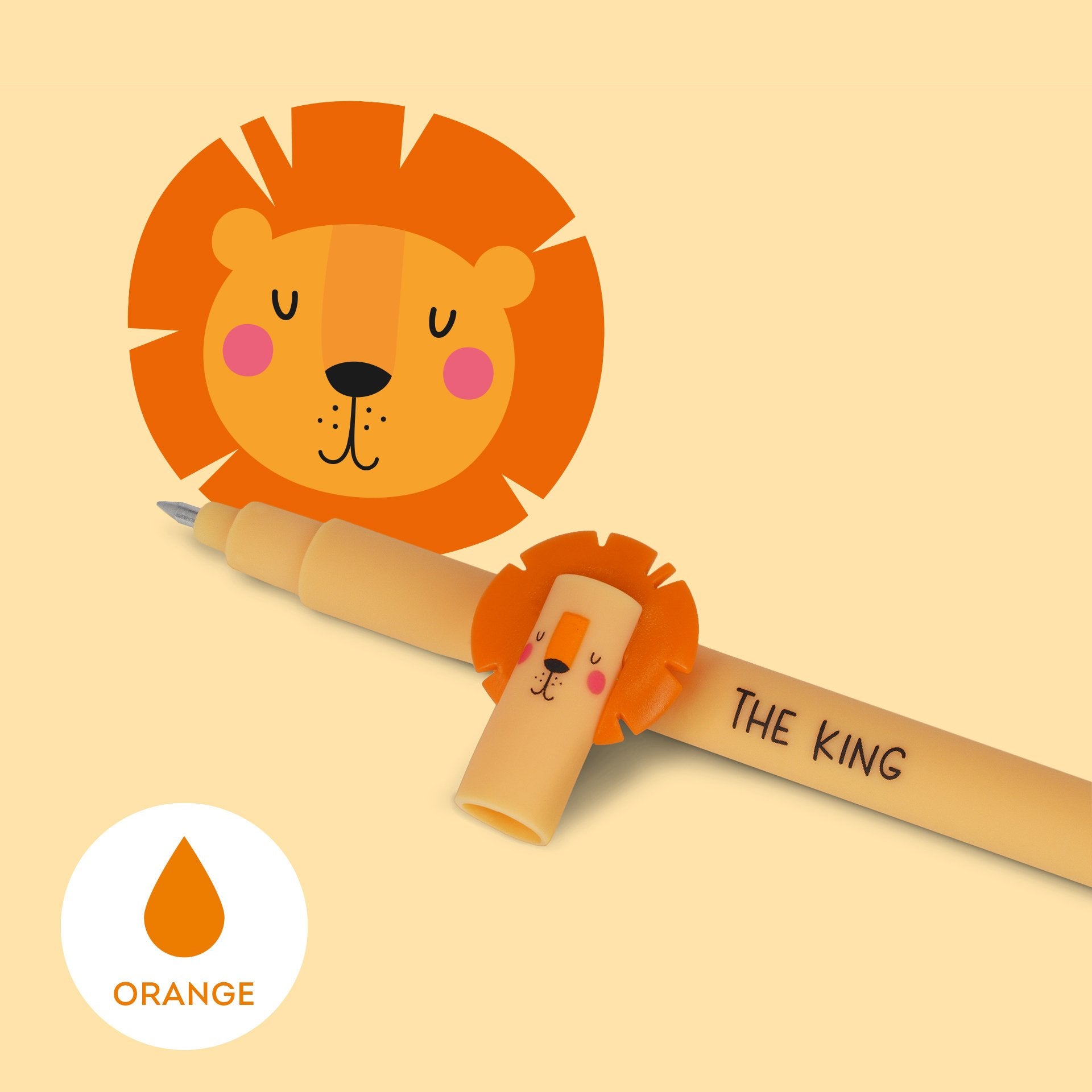 Legami Lion Erasable Gel Pen - The King!