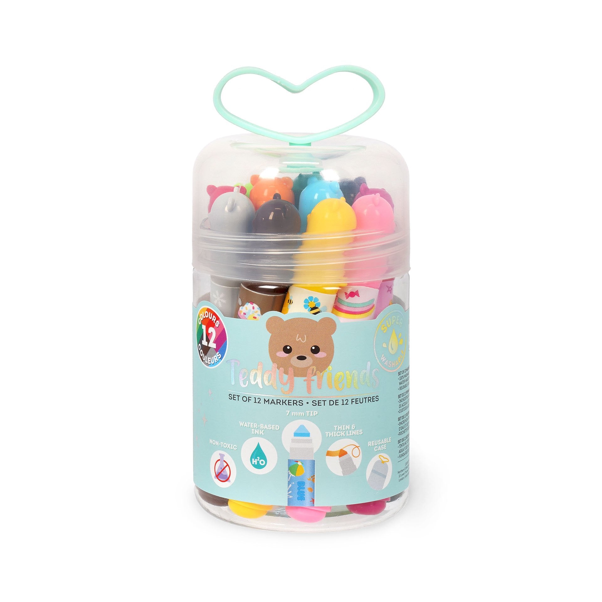 Legami Set Of 12 Markers - Teddy Friends