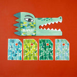 Londji children's mask of a crocodile design with stickers