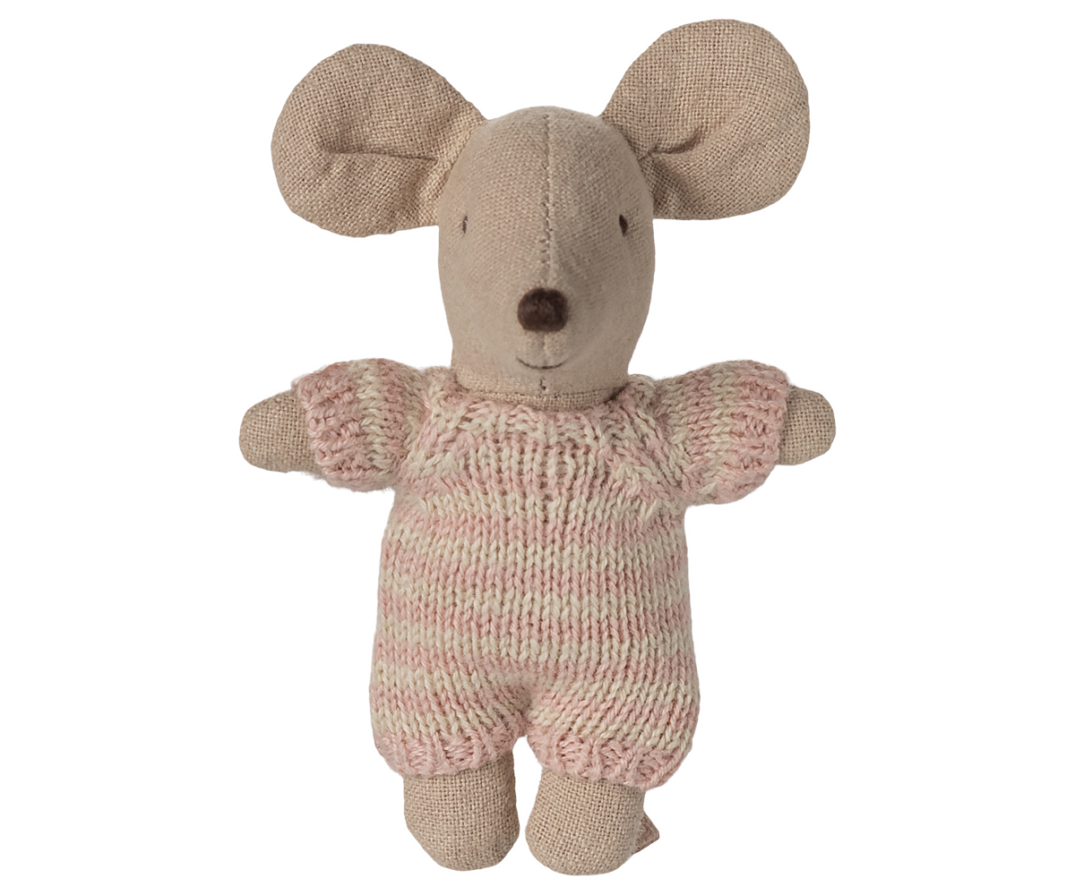Maileg Baby Mouse Carry Cot Rose