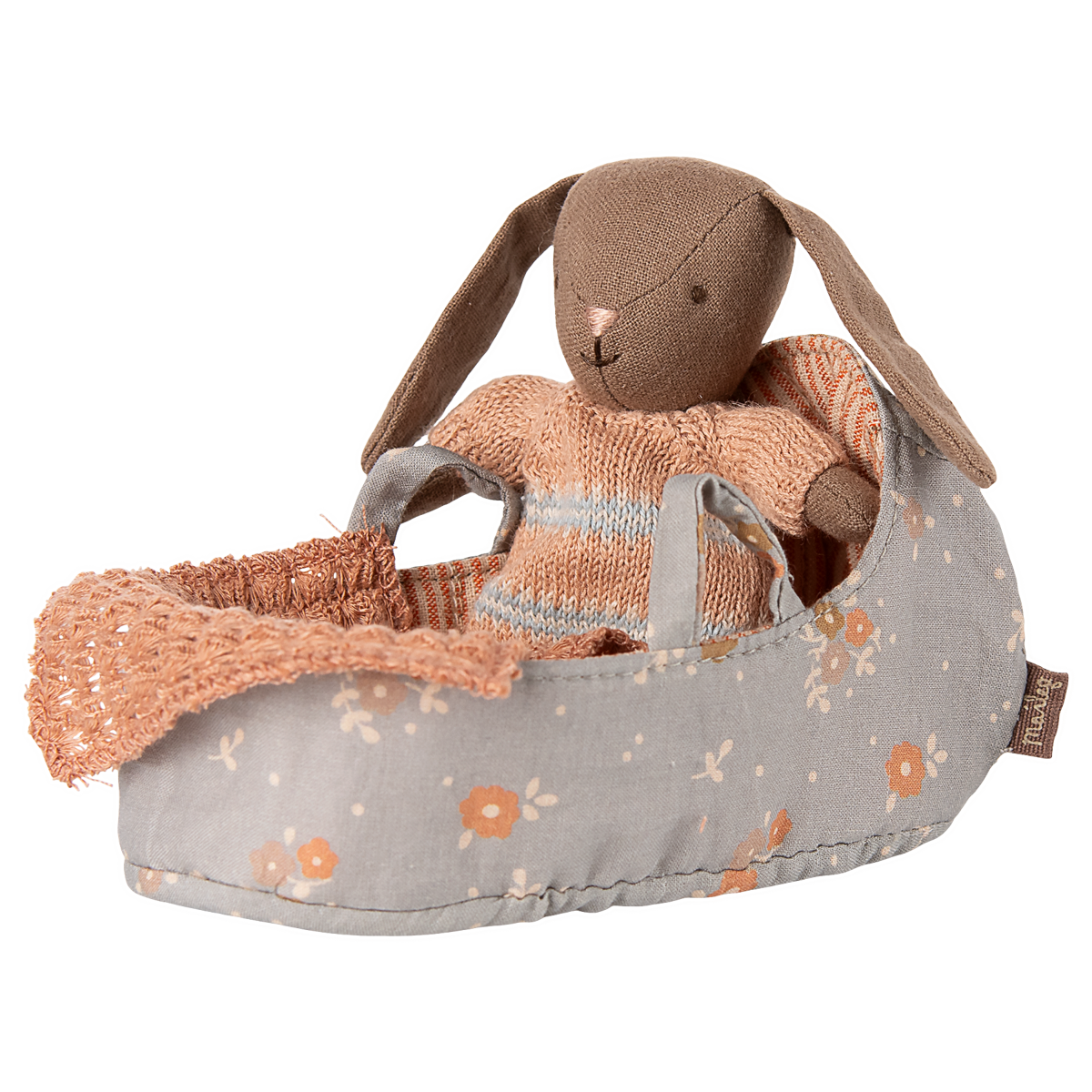 Maileg Carry Cot Micro with bunny