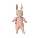 Maileg Rabbit Set Micro Sand and Rose Knitted Suit