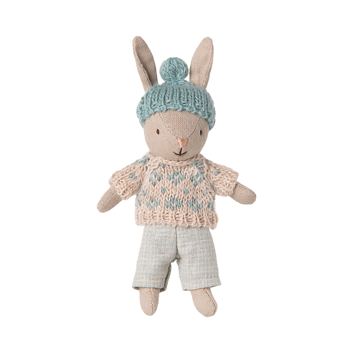 Maileg Winter Rabbit Micro Sand and Mint