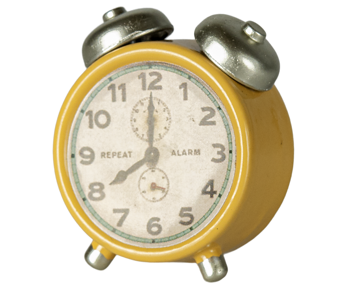 Maileg Alarm Clock, Mouse - Yellow