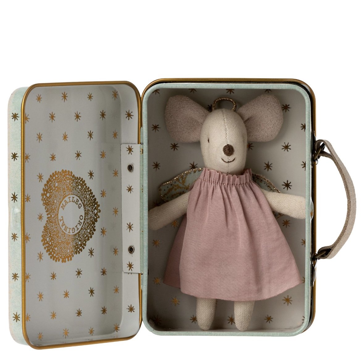 Maileg Angel Mouse in Suitcase
