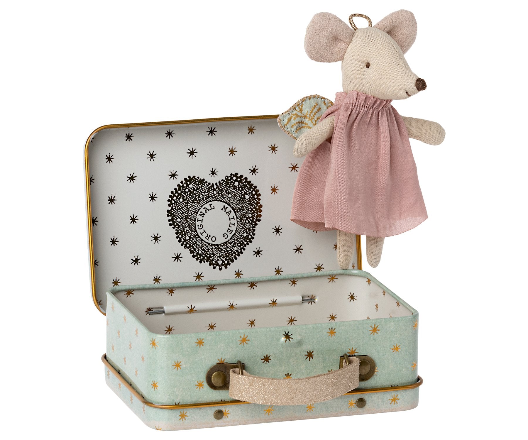 Maileg Angel Mouse in Suitcase