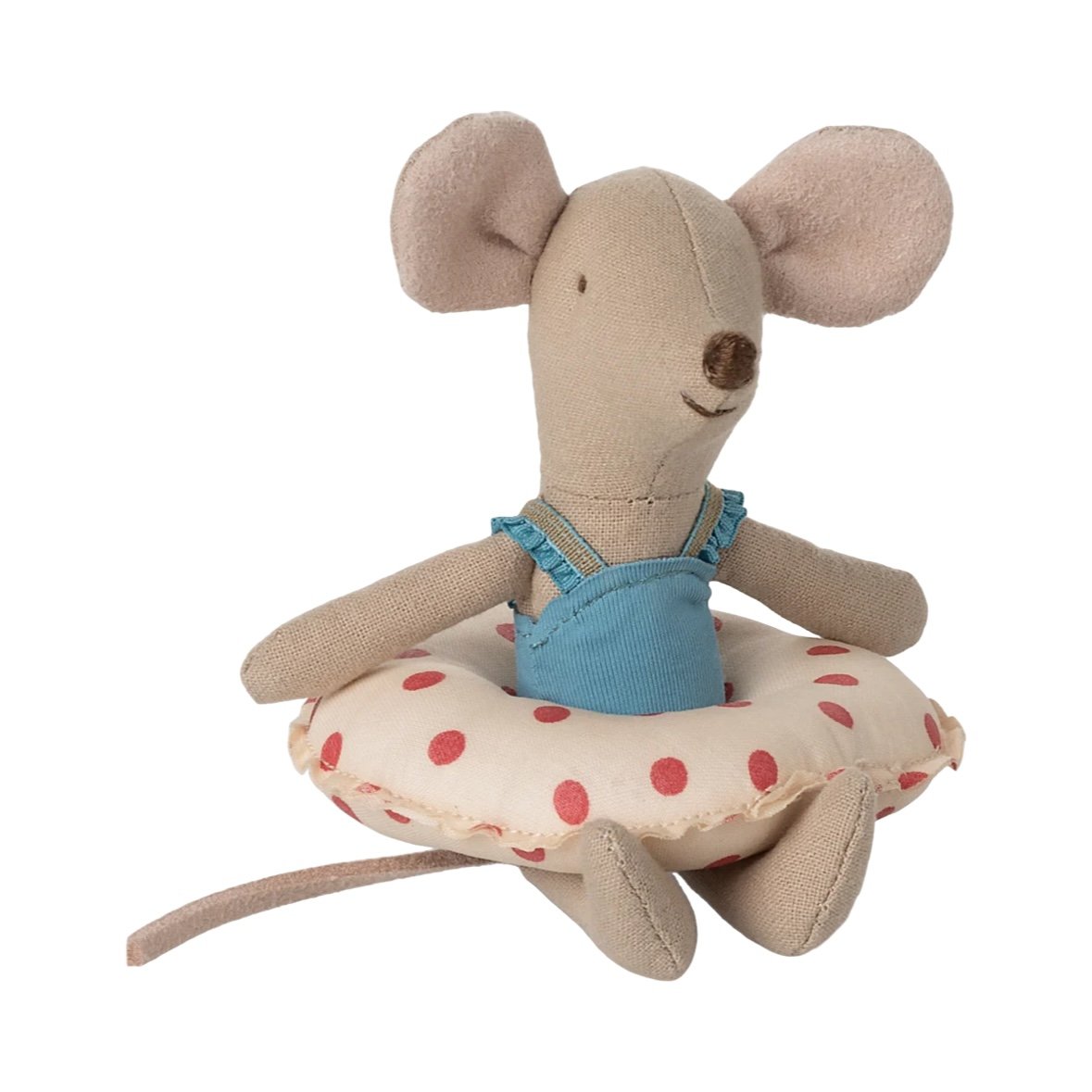 Maileg Beach Mouse with Float, Little Sister - Red Dot *Due May*