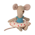 Maileg Beach Mouse with Float, Little Sister - Red Dot *Due May*