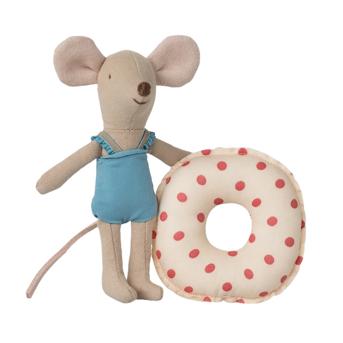 Maileg Beach Mouse with Float, Little Sister - Red Dot *Due May*