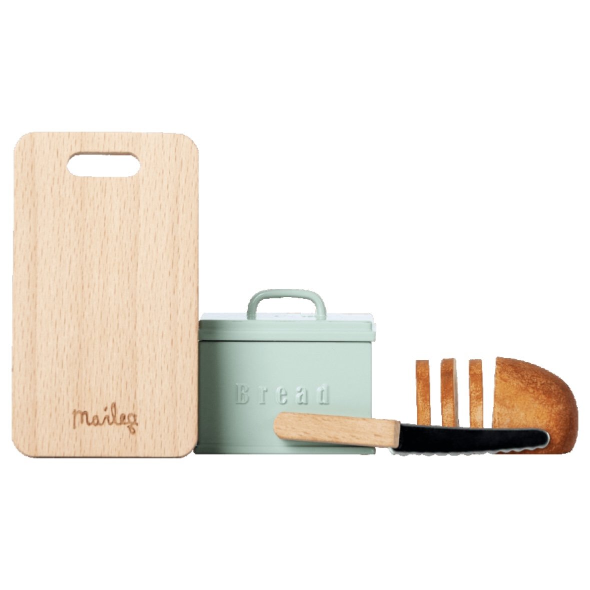 Maileg Bread Box with Utensils