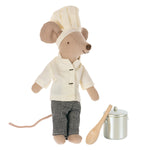 Maileg Chef Mouse with Soup Pot & Spoon