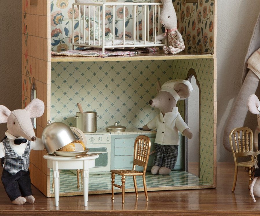 Maileg Chef Mouse with Soup Pot & Spoon