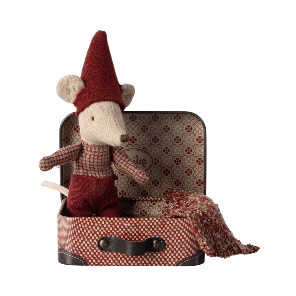Maileg Christmas Mouse, Baby in Suitcase