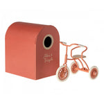 Maileg Abri à Tricycle, Mouse - Coral