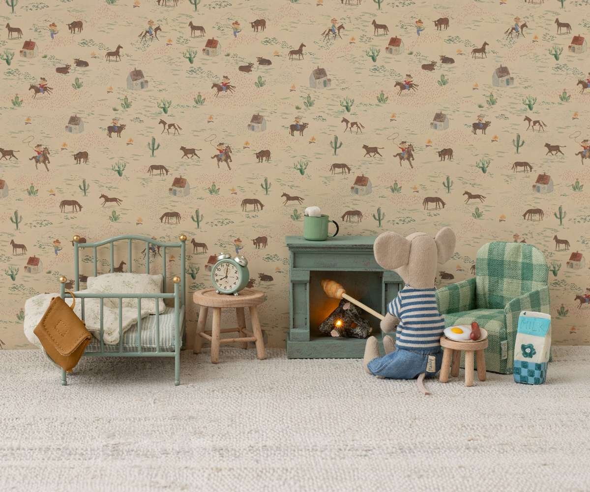 Maileg Mouse Fireplace - Blue