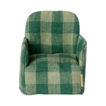 Maileg Folding Chair, Mouse - Green Check *Due May*