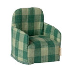 Maileg Folding Chair, Mouse - Green Check *Due May*