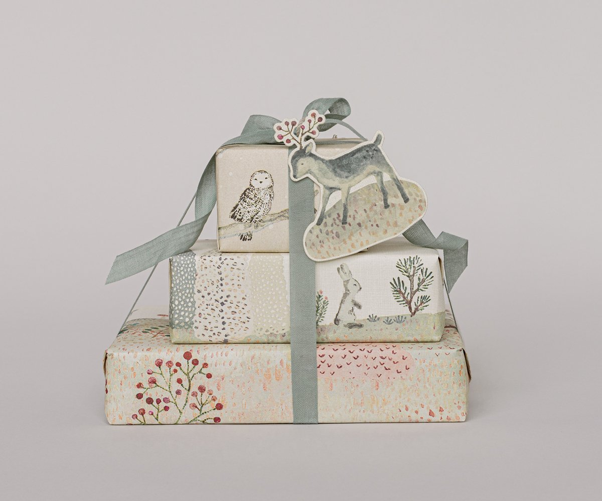 Maileg Gift Wrap, Winter Wonderland - 1M or 10M