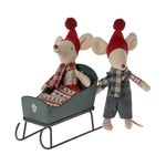 Maileg Sleigh, Mouse - Green *Due November*