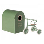 Maileg Abri à Tricycle, Mouse - Green