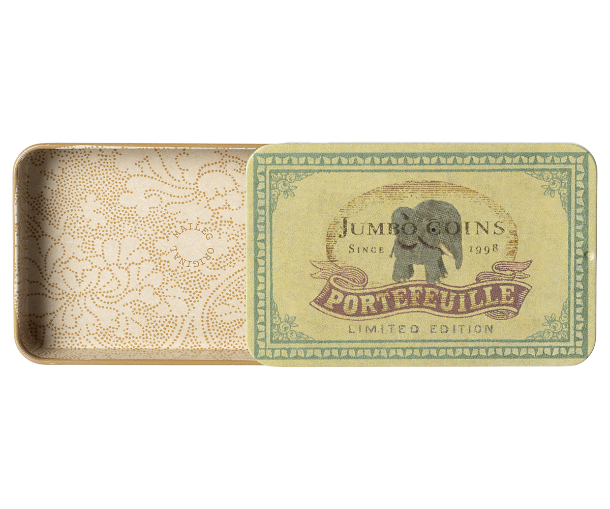 Maileg Metal Box with Sliding Lid, Jumbo Coins