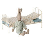 Maileg Miniature Bed, Mini - Blue
