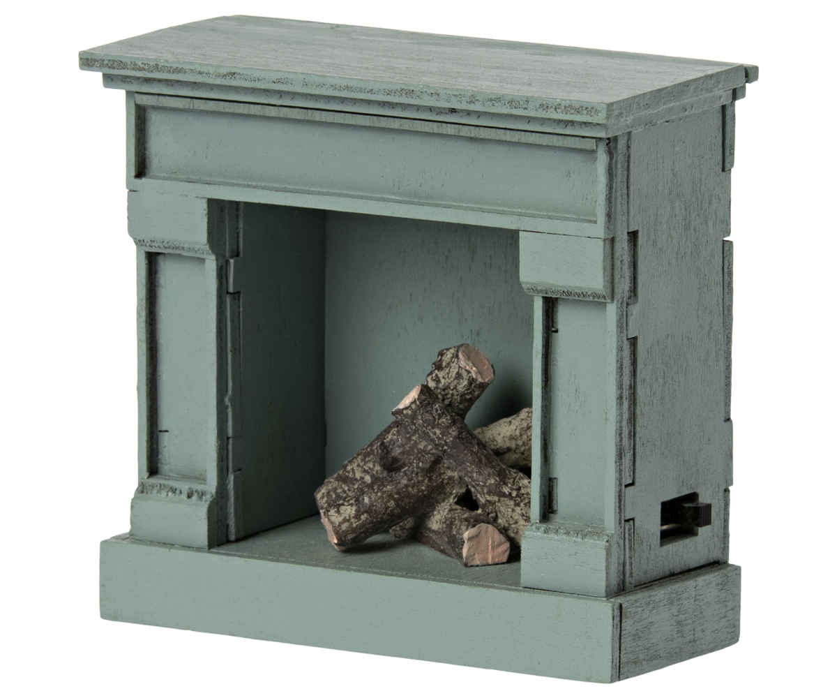 Maileg Mouse Fireplace - Blue