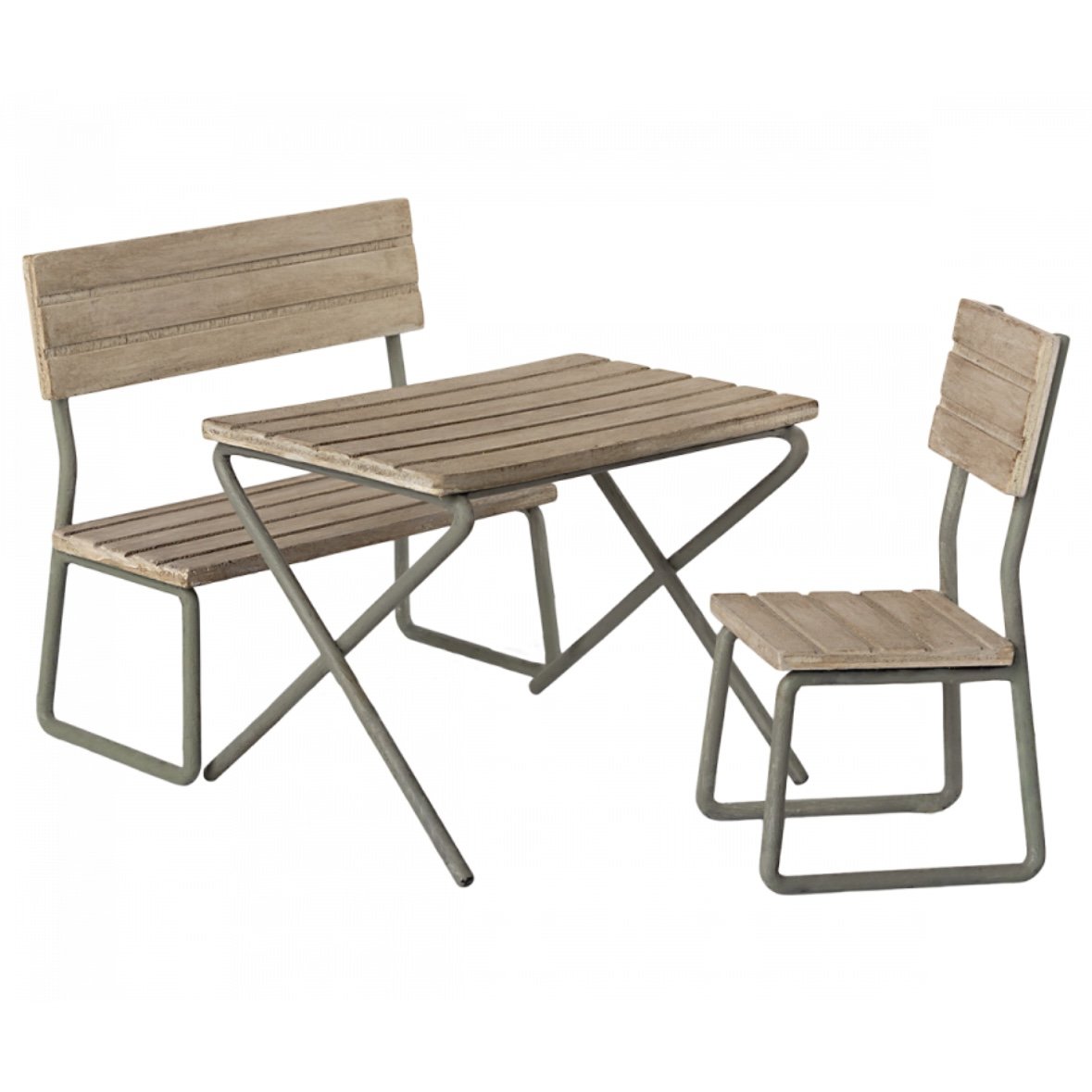 Maileg Miniature Garden Set - Table with Chair & Bench