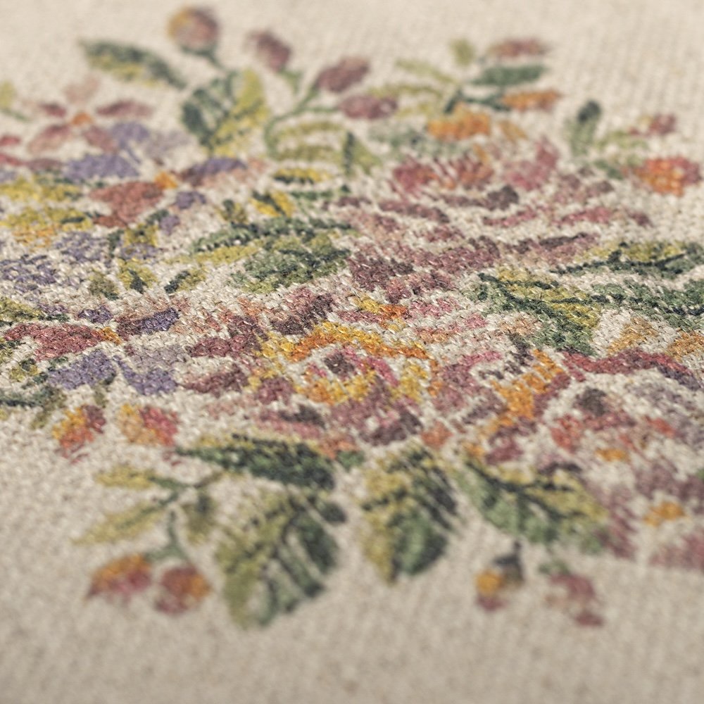 Maileg Rug, Flowers - Medium Close up