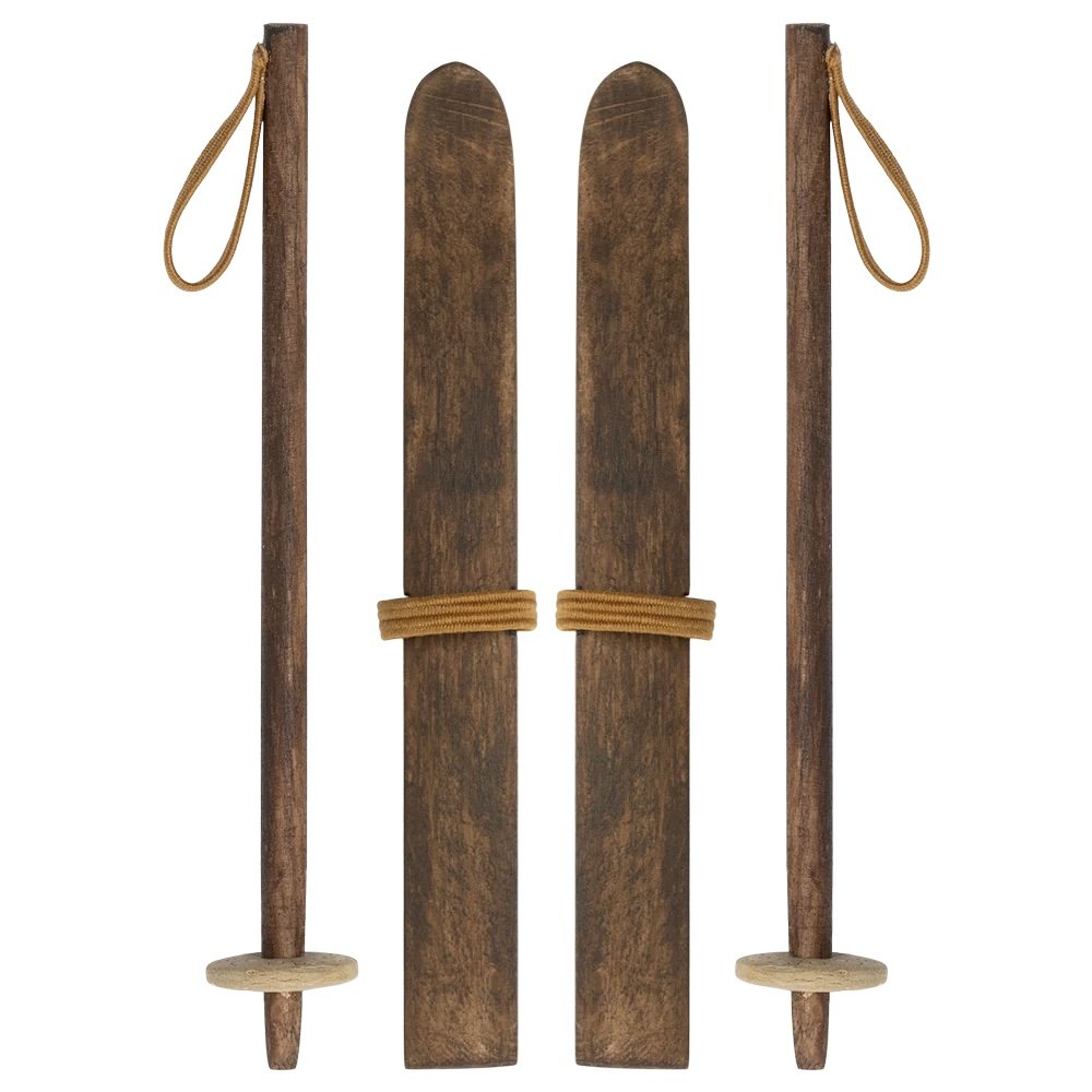 Maileg Ski and Ski Poles, Mum & Dad Mouse