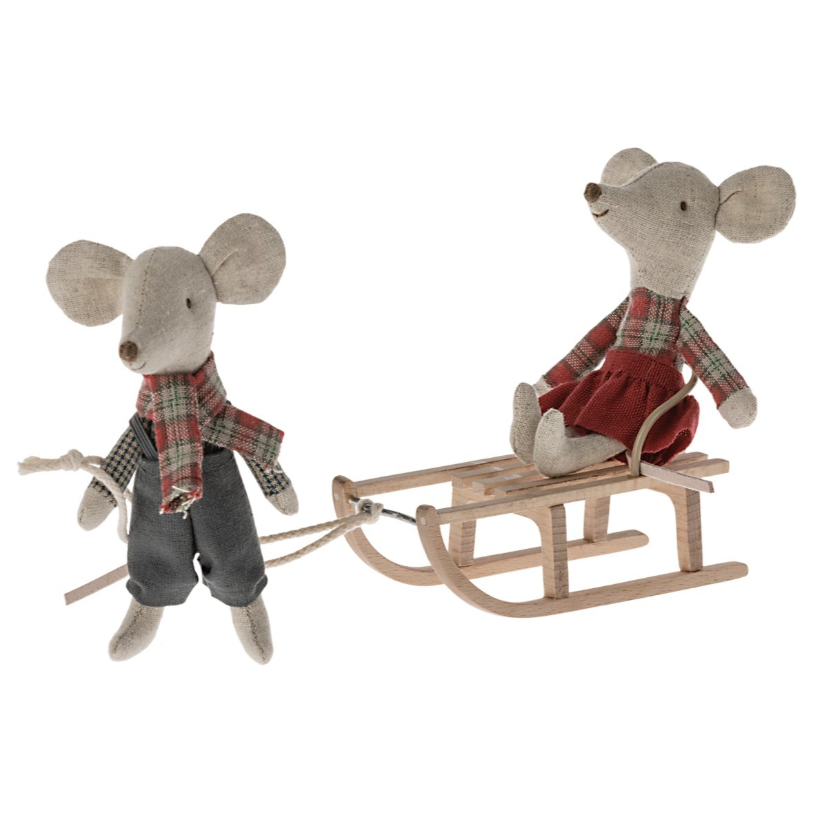 Maileg Sled, Mouse with Mice