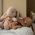 Maileg Sleeping Bunny Plush, Small - Soft Brown
