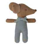Maileg Sleepy Wakey Baby Mouse in Matchbox - Blue