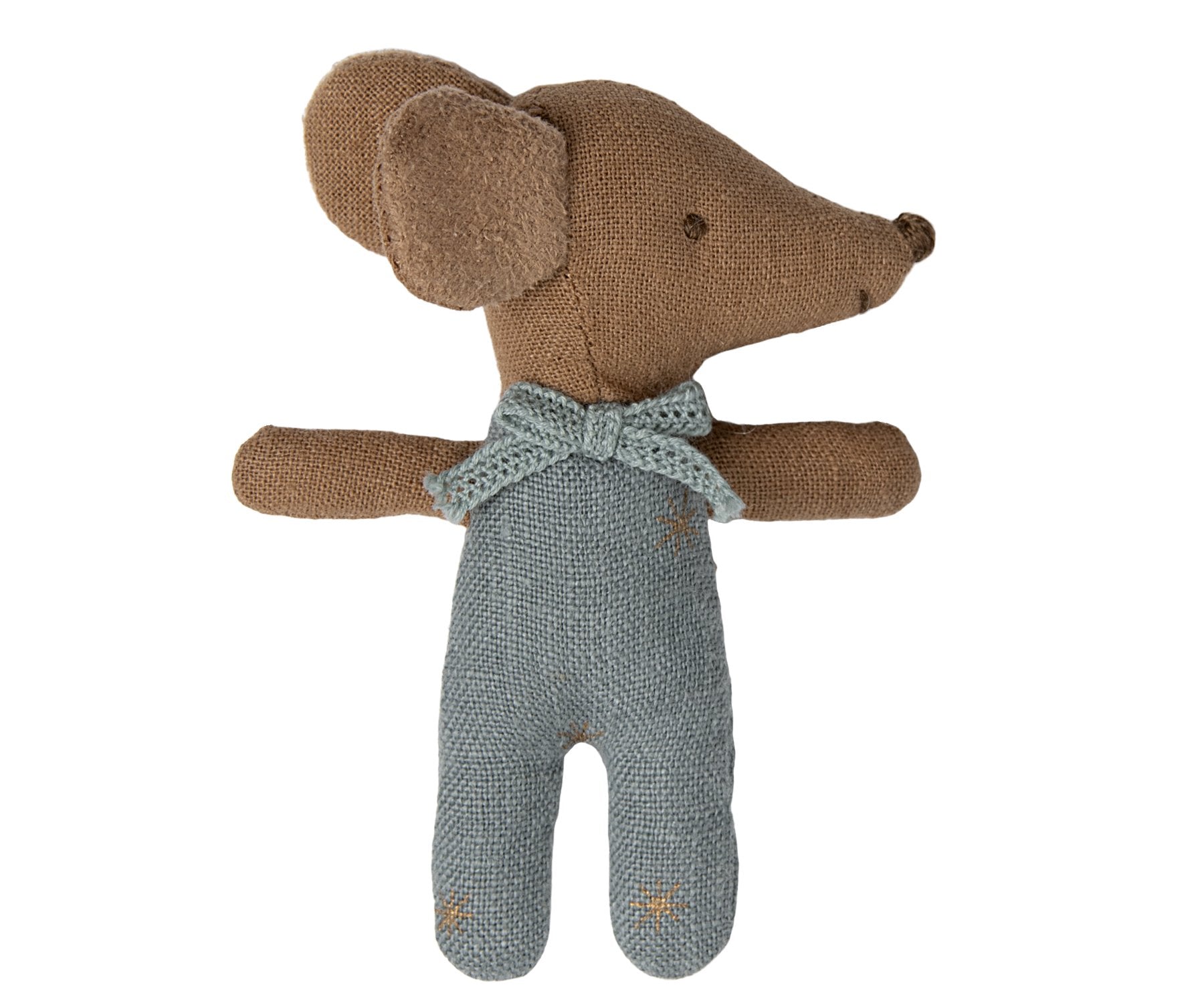 Maileg Sleepy Wakey Baby Mouse in Matchbox - Blue