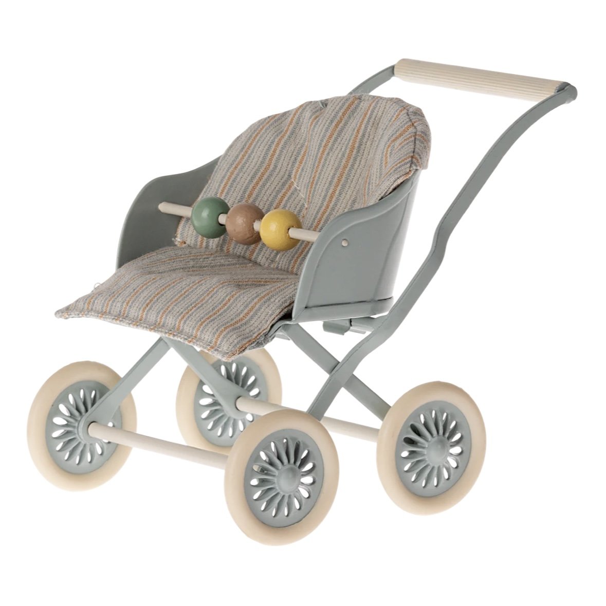 Maileg Stroller, Baby Mouse - Blue