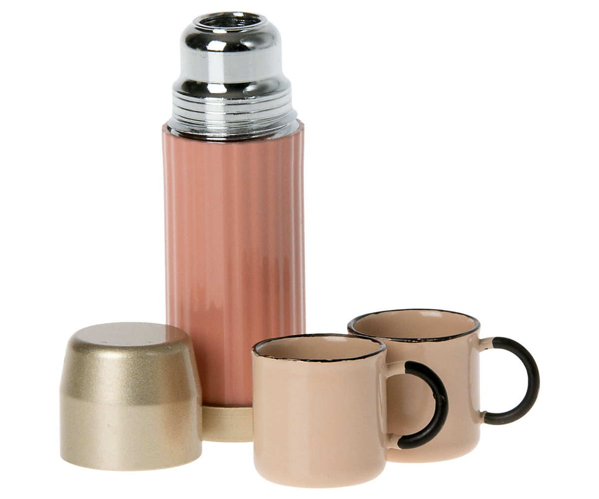 Maileg Thermos and Cups - Soft Coral