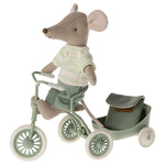 Maileg Tricycle Mouse, Big Brother - Green