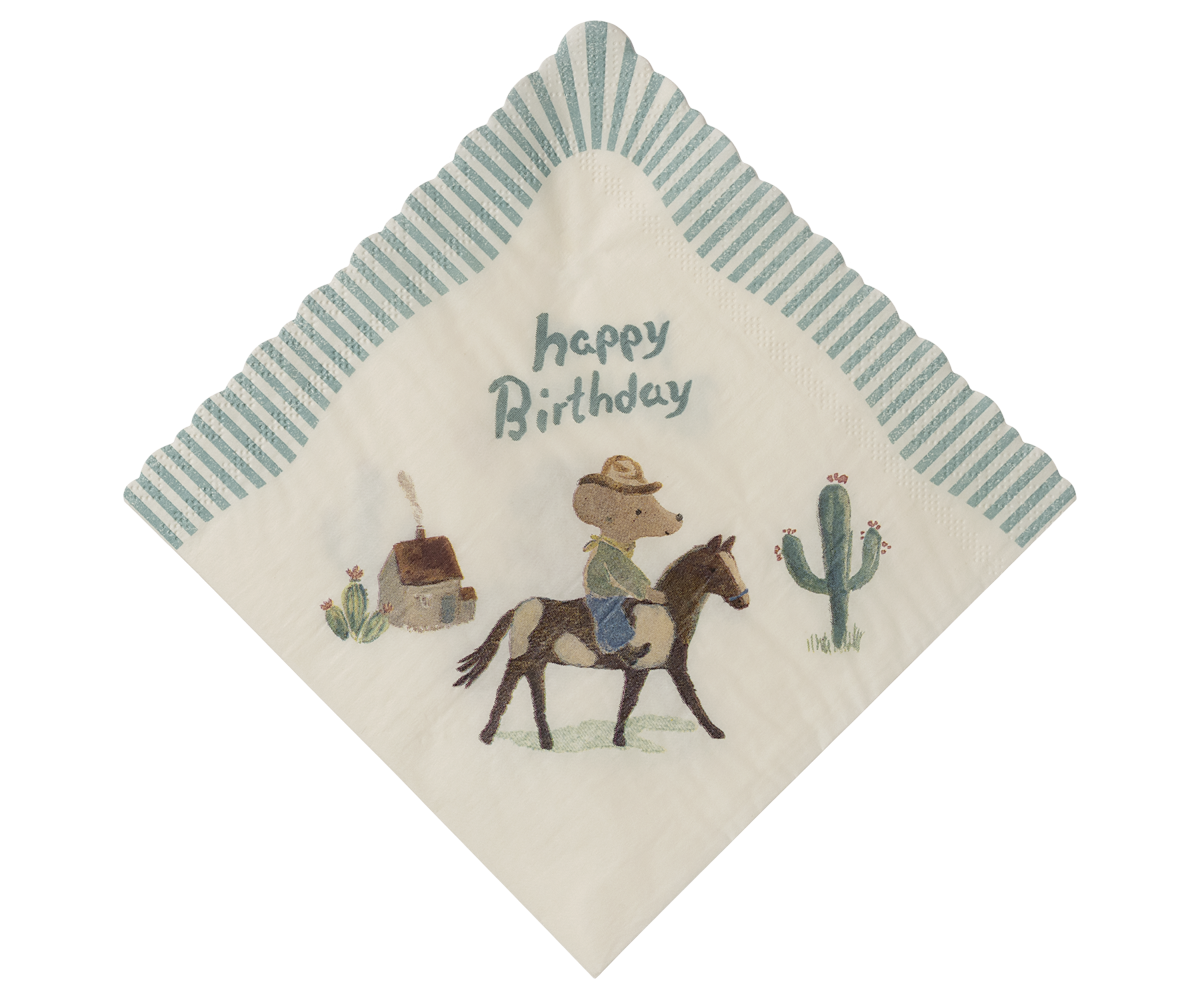 Napkin, Happy Birthday - Cowboy *Due June*