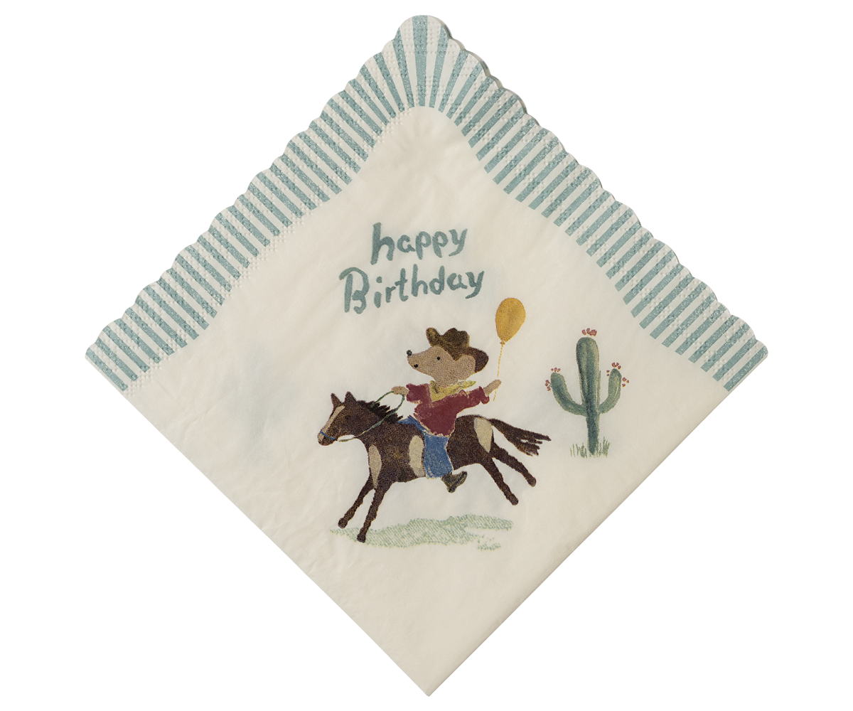 Napkin, Happy Birthday - Cowboy *Due June*