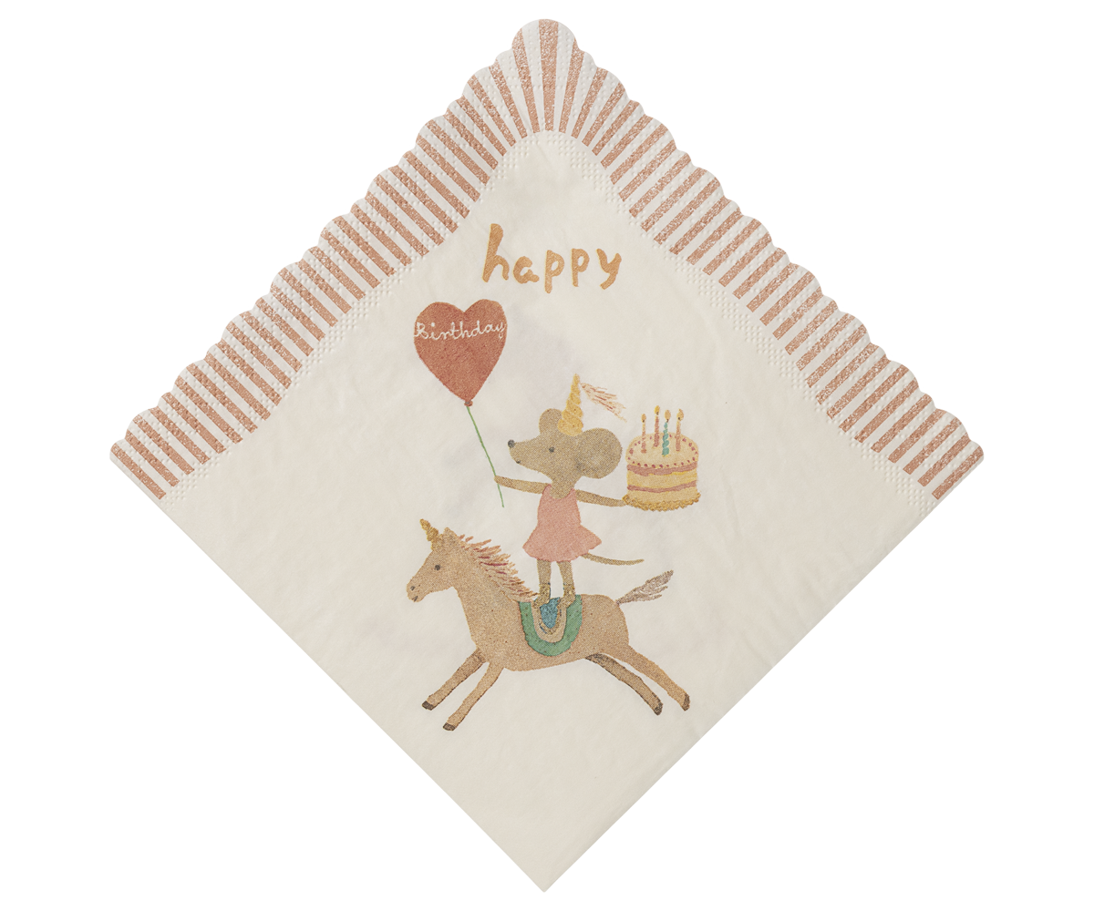 Napkin, Happy Birthday - Unicorn *Due June*