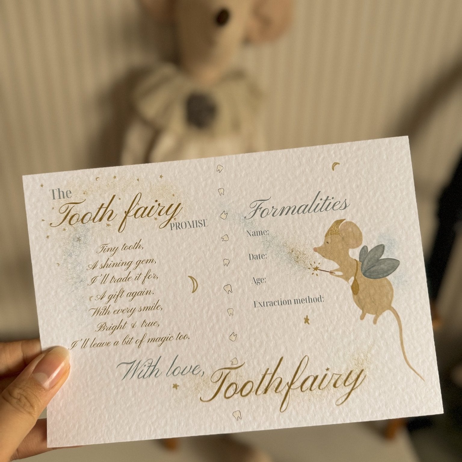 Tooth Fairy Certificate - Blue