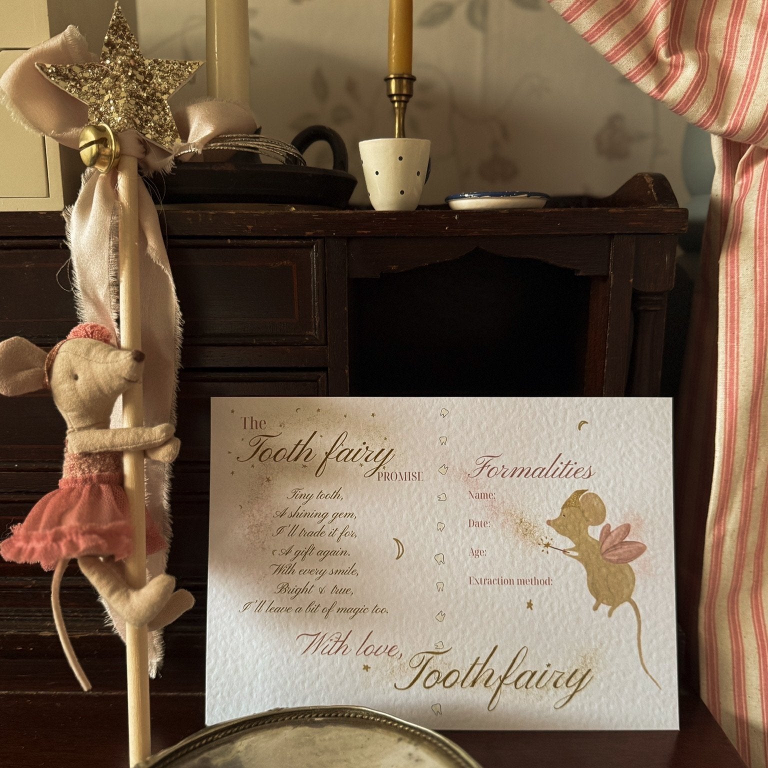 Tooth Fairy Certificate - Pink