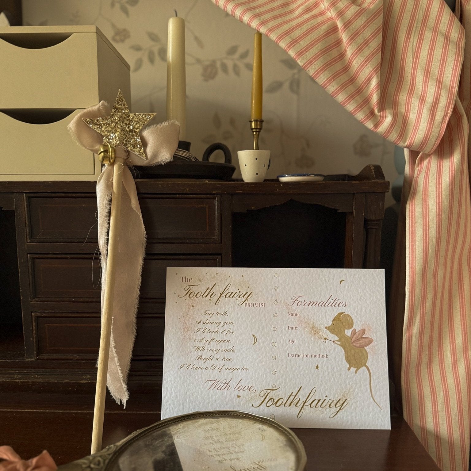 Tooth Fairy Certificate - Pink