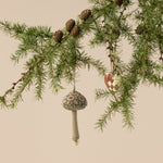 Maileg Mushroom Ornament - Winter Flower, Green