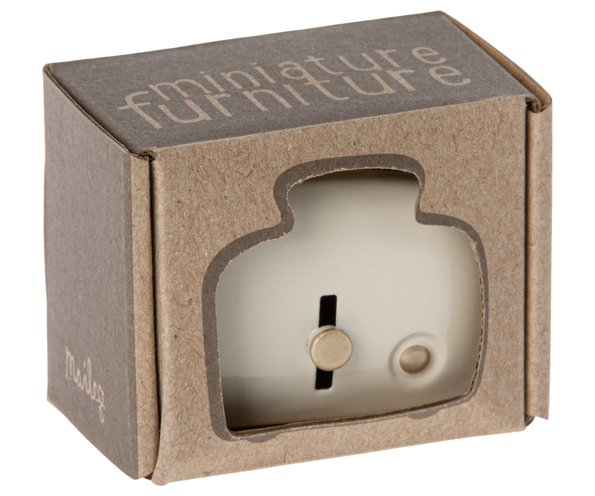 Maileg Miniature Toaster with Bread - Off White in box