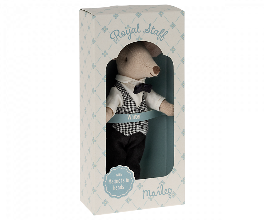 Maileg Walter mouse toy in Royal Staff packaging from Little Wrens Nest.