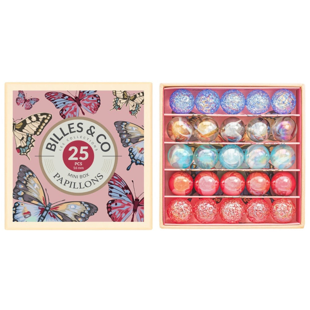 Billes & Co Marbles Butterflies Anamorphic Mini Box Pink